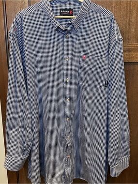 Ariat Men’s FR (Flame Resistant) Cat2 Plaid Button-Down Work Shirt
